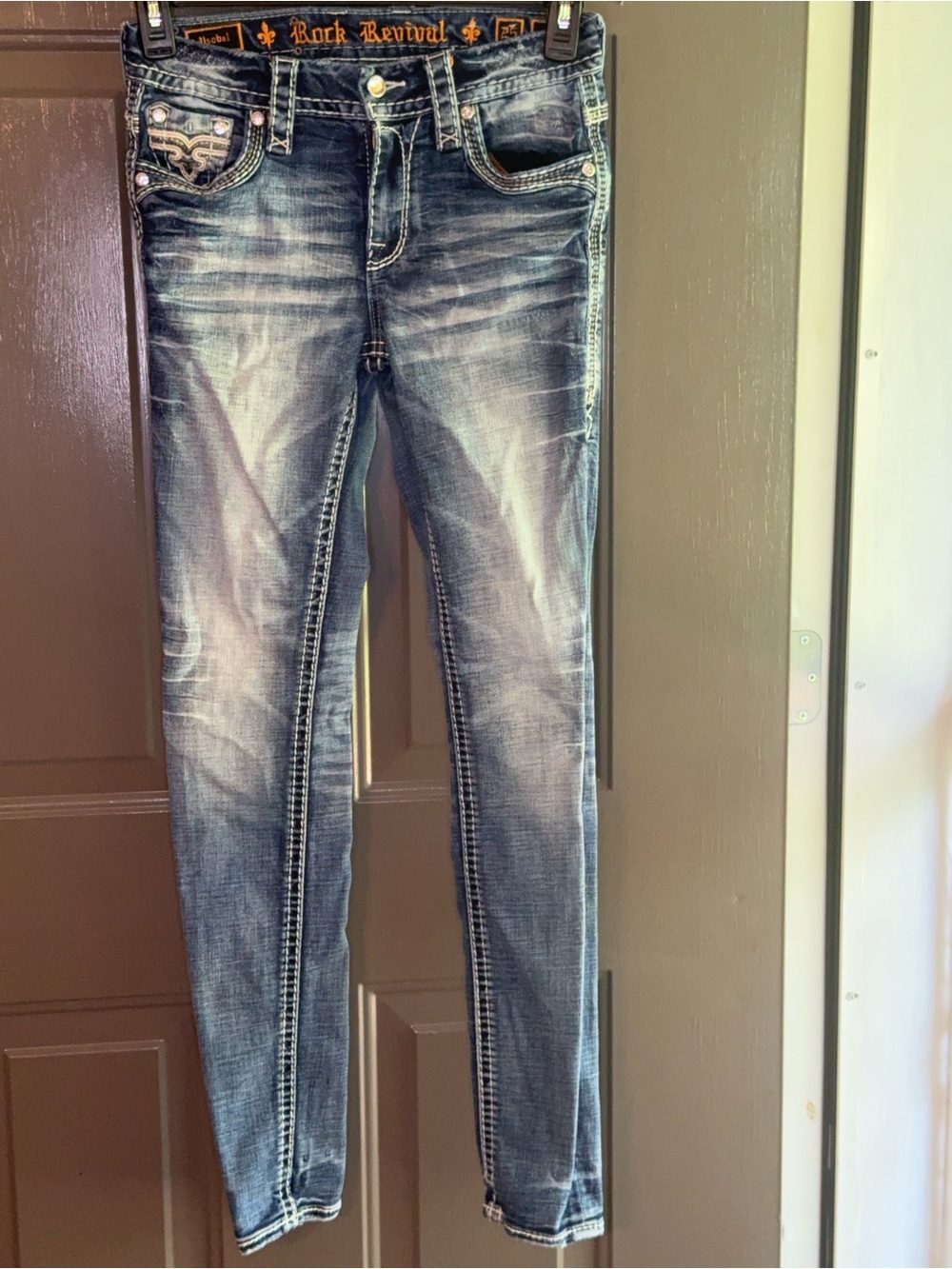 Rock Revival Women's Faded Indigo Skinny Jeans